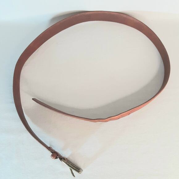 Chaps Italian Leather Mens Belt XXL Waist Saddle Brown - Picture 6 of 13